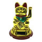 Gato De La Suerte Luz Solar Fortuna Deco Dinero Neki Maneko