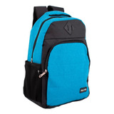 Mochila Urbana Resistente Reforzada Viaje Porta Notebook Color Celeste