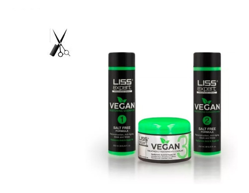 Liss Expert Kit Alisado Vegano X 250 + Sham X 250 + Ac X 250