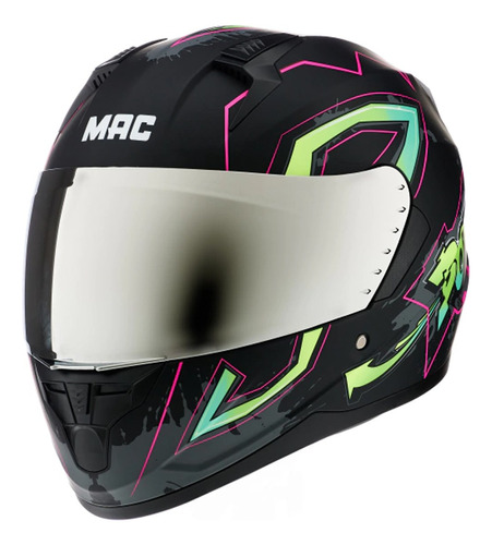 Casco Integral Moto Mac Edicion Especial Espejado Marelli