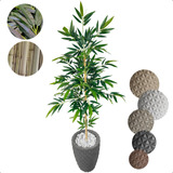 Árvore De Bambu Artificial Grande Com Vaso Decorativo