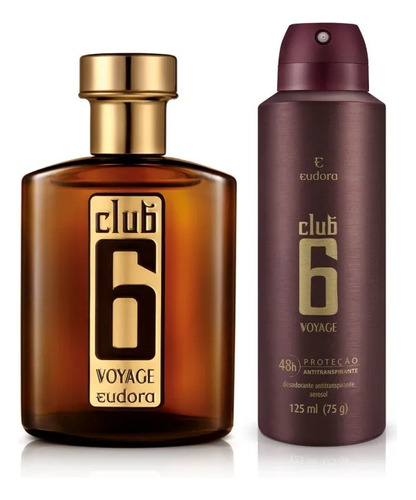 Kit Presente Perfume Masculino Club 6 Voyage Eudora