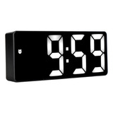 Reloj Despertador Con Espejo Led, Suministros De Enchufe, De