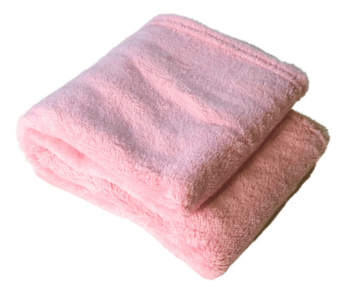Manta Cobertor Microfibra Casal Cor Rosa Bebê