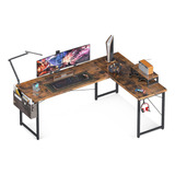 L Shaped Desk, 66  Computer Corner Desk, Gaming Desk, Home O