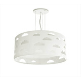 Lustre Infantil Pendente Nuvens  Recortes Cinza 40x16