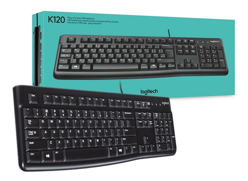 Teclado Alfanumérico Usb Logitech K120 Español España Negro