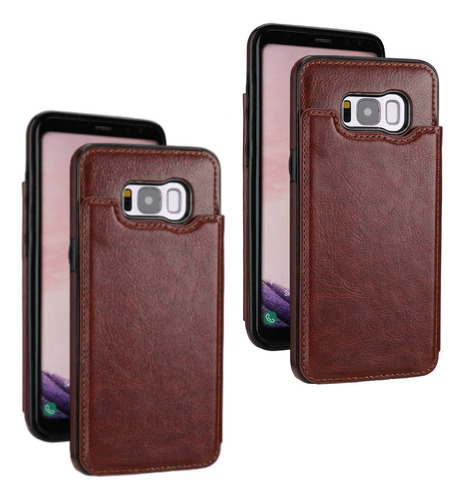 2×funda Protectora For Samsung Galaxy Cartera Con Tarjetero