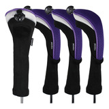 Cobertores De Palos De Golf De Cuello Largo 4 Pcs. Purpura