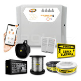 Kit Cerca Elétrica Alarme Ppa Wifi Residencial Comercial 40m