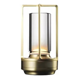 Portavelas Con Diseño Square-shaped Genérica Klarako Crystal Lantern Oro Diámetro 9cm  