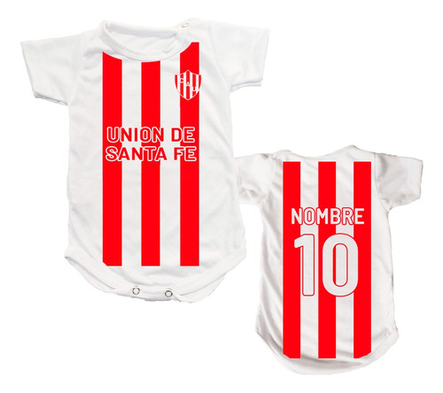 Body Bebe Camiseta Union De Santa Fe Personalizado Futbol