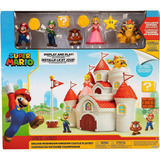 Super Mario Bros Castillo Reino Champiñon Deluxe + 5 Figuras