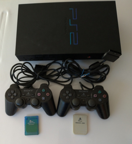 Playstation 2 (modelo Fat) Com 2 Controles E 96 Jogos 