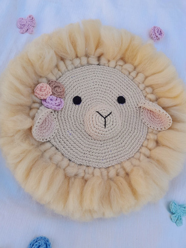 Tapiz A Crochet Leon /oveja-están Tejidos A Crochet 