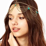 Diadema Hindúes De 50cm En Color Dorado Para Mujer