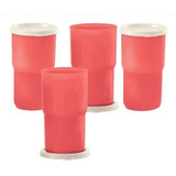 4 Vasos Decoret Tupperware 