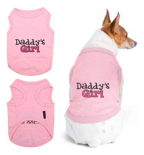 Ropa Parisina Para Perros Y Gatos, Camiseta Daddys Girl, M