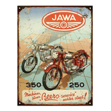 Cartel Chapa Publicidad Antigua Jawa 250 350 P251