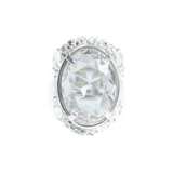 Anillo Plata 925 Cubic Tipo Diamante Facetado Caja Regalo