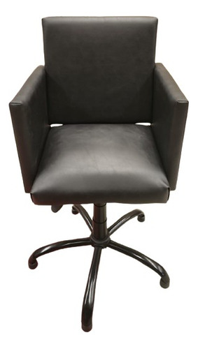 Sillon De Corte Peluqueria Barberia Base Negra Kit X 2