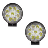 2 Reflector Led 12v 24v 27w 2430lm P/todo Tipo De Vehiculos