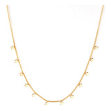 Collar Choker Gargantilla Estrellas Inoxidable Baño Oro 10k