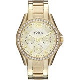 Reloj Fossil Mujer Es3203 Riley Dorado - Regalo Mamá