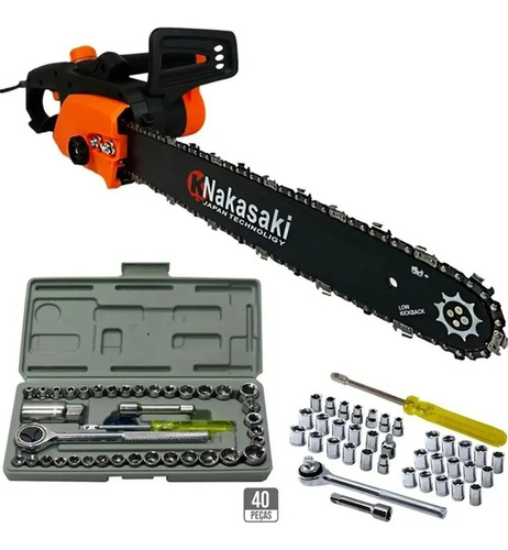 Motoserra Eletrica 1600w Sabre 16 Polegada C Kit De Montagem