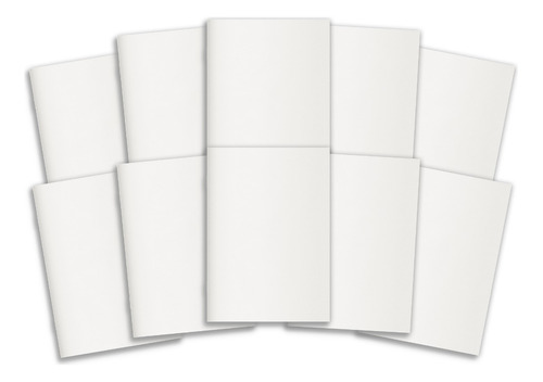 Libreta Blanca Tapa Lisa Ecológica - A5 Pack X 10 Unidades