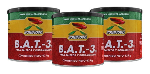 Kit 3 Grasa Lubricante Baleros Y Rodamientos 425g Roshfrans