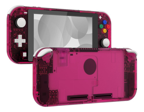 Carcasa Transparente Rosa Fuerte Para Nintendo Switch Lite