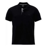 Camisa Polo Masculina Slim Fit Ogochi Preta