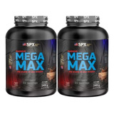 Spx Mega Max Super Concentrado Proteico Sabor Chocolate & Cookies Con Bcaa Y Creatina 2400gr Pack X2