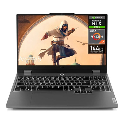 Laptop Gamer LENOVO LOQ 15AHP10 NVIDIA GeForce RTX 5060 AMD Ryzen 7 250 16GB DDR5 SSD 512GB 15.6\
