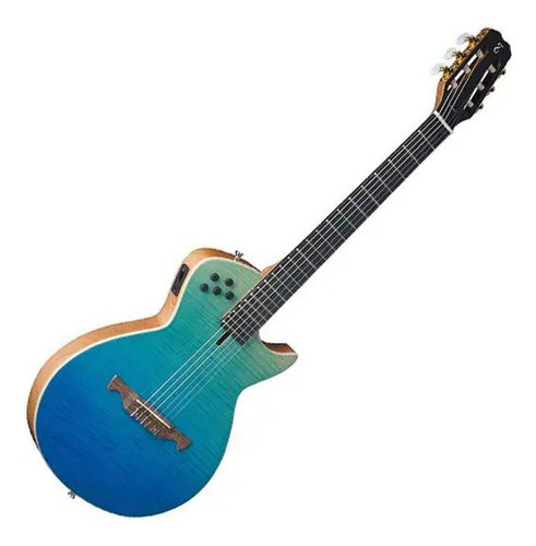 Violao Tagima Nylon Modena Transparent Blue Fade