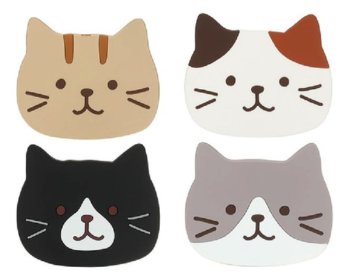 Posa Apoya Vasos Tazas Gatitos Miaw Kawaii