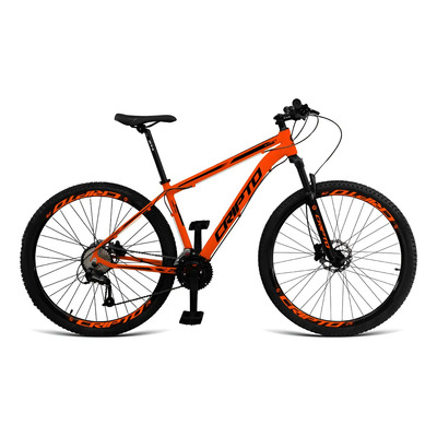Bicicleta Aro 29 Mtb Cripto 24v Shimano E Freios A Disco Cor Laranja\u002Fpreto Tamanho Do Quadro 17 | Frete grátis