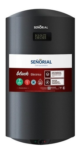 Termotanque 80lts Electrico Black 2.0 Señorial