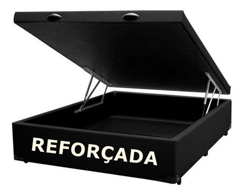 Cama Box Casal Baú Reforçada Fábrica Brinde Porta Controle