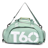 Mochila T60 Bolsa Transversal Guarda Tenis E Roupa 3 Em 1 