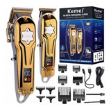 Combo Kemei Máquina Cortar Pelo + Trimmer Km-2011 Original