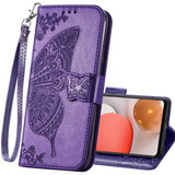 Funda Para iPhone 13 Pro Max, Con Tapa/violeta/con Correa