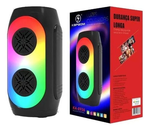 Mini Caixa De Som Amplificada Karaoke Potente Led Bluetooth 
