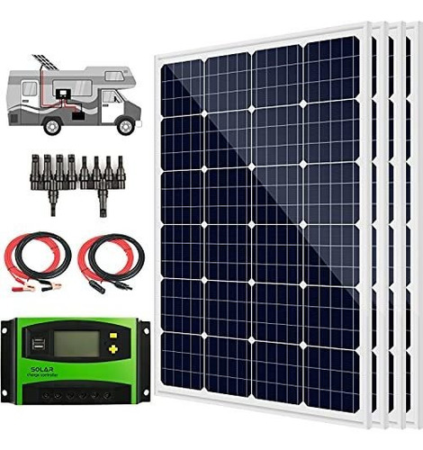 Paneles Solares - Kit De Rv Solar Monocristalino Rígido De 4