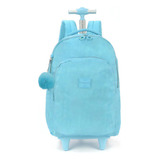 Mochila Carrinho Tactel Up4you Az Turquesa Luxcel Mc51610up