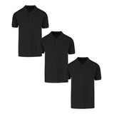 Playeras Hombre Tipo Polo Pack 3 Pz Moda Casual Manga Corta