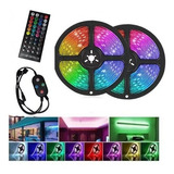 Kit X 10mts Completo Tira Luces Led Rgb 5050 Control Fuente 