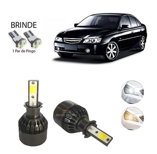 Kit Super Led 6000k/3000k Farol De Milha Chevrolet Omega