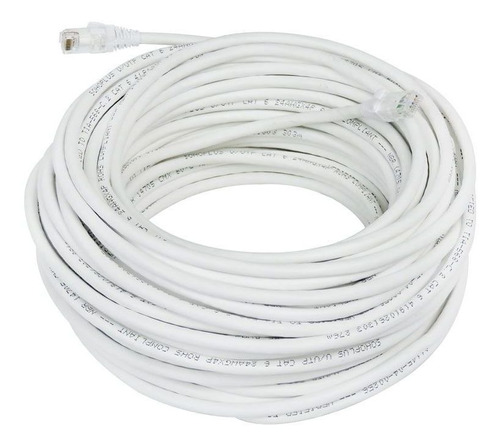 Cabo De Rede Giga Crimpado Lan Rj45 Furukawa Cat6 Branco 70m